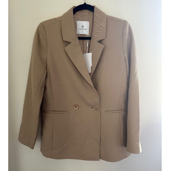 NEW Anine Bing Madeleine Blazer in Deep Sand - Picture 2 of 9